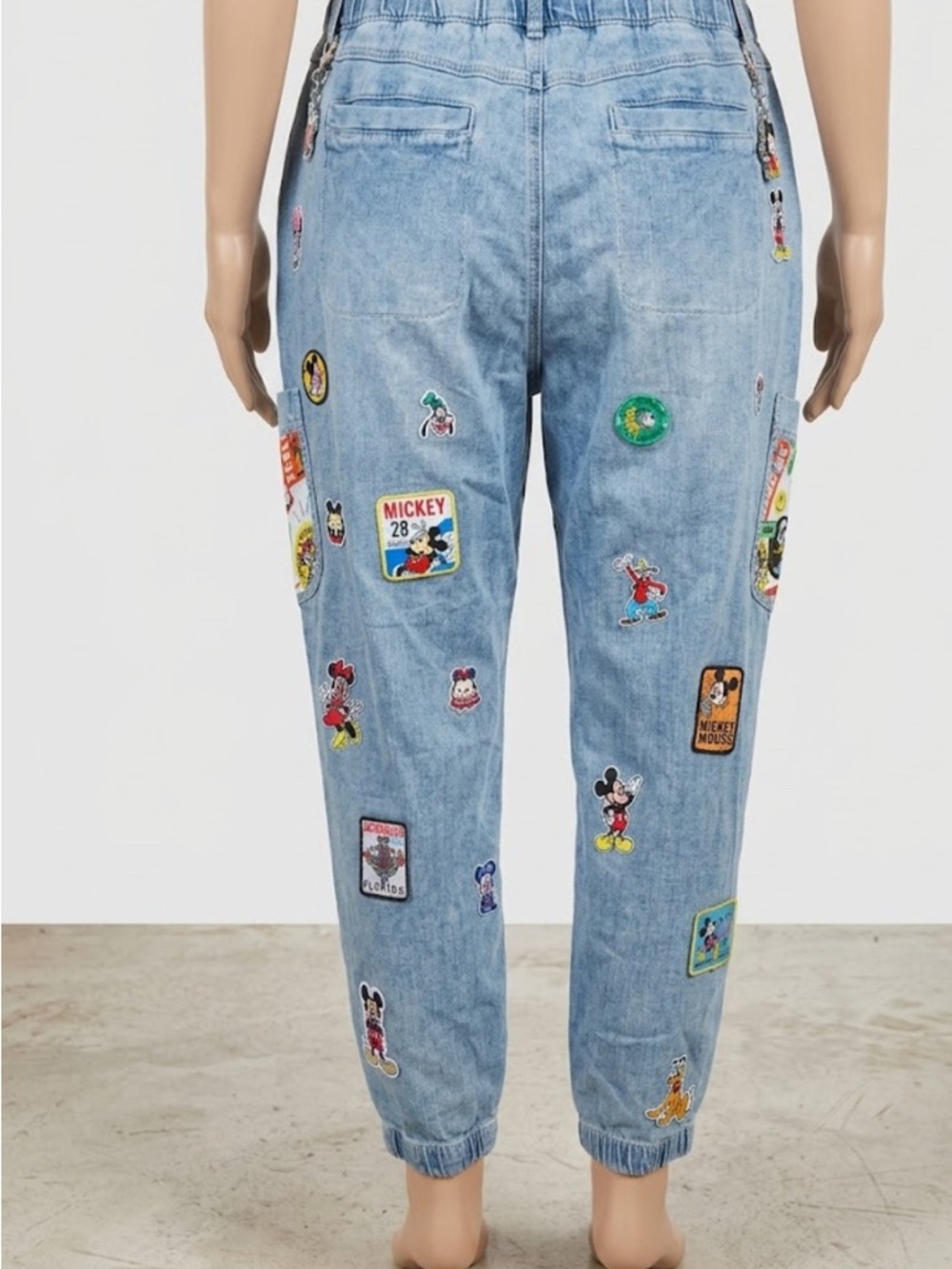 Cartoon Light Blue Jeans OOAK Upcycle RARE